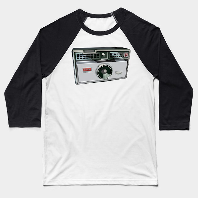 Instamatic Camera Baseball T-Shirt by threeblackdots